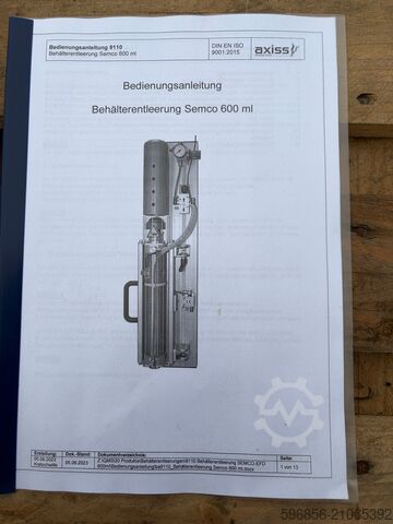 Gerät zum Entleeren von Kartuschen / Behältern SEMCO 600 ml – axiss Urządzenie do opróżniania kartuszy / pojemników SEMCO 600 ml – axiss Urządzenie do opróżniania kartuszy / pojemników SEMCO 600 ml – axiss