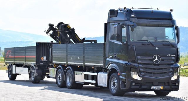 Autokran MERCEDES-BENZ ACTROS 2542 + PK18002-EH C/FUNK + Anhänger!