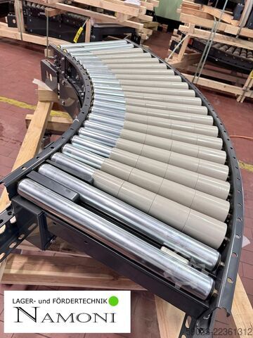 Conveyor curve, curve, roller conveyor with drive. Vanderlande Rollenbahnkurve 70 Grad