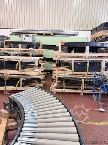 Conveyor curve, curve, roller conveyor with drive. Vanderlande Rollenbahnkurve 70 Grad