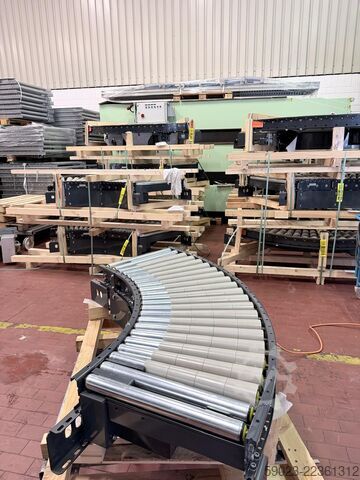 Conveyor curve, curve, roller conveyor with drive. Vanderlande Rollenbahnkurve 70 Grad