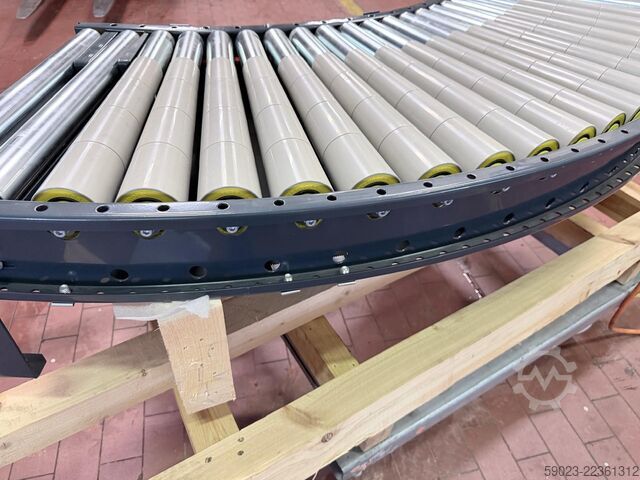 Conveyor curve, curve, roller conveyor with drive. Vanderlande Rollenbahnkurve 70 Grad