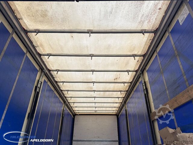 Curtain sided DAF CF 260 FA Slaapcabine, Euro 6, Schuifdak