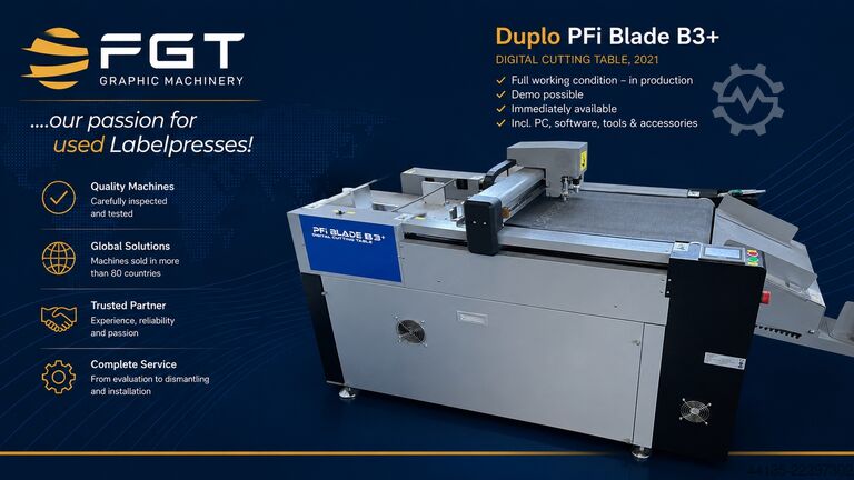 FGT Graphic Machinery - Digital Cutting Duplo PFi Blade B3+
