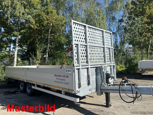 Open trailer Möslein THT 14,4 G 7,2  14,4 t Tandem- Pritschenanhänger- Tieflader