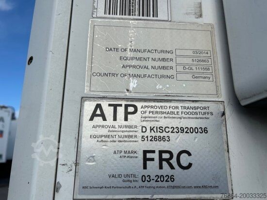 Tieflader-Sattelauflieger SCHMITZ SCB S3B KüHLAUFLIEGER, TK SLXE 400, LIFTACHSE, DOPPELSTOCK, BLUMENBREITE