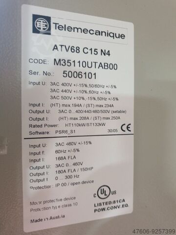 Frequency converter 132kW Schneider Electric ATV68