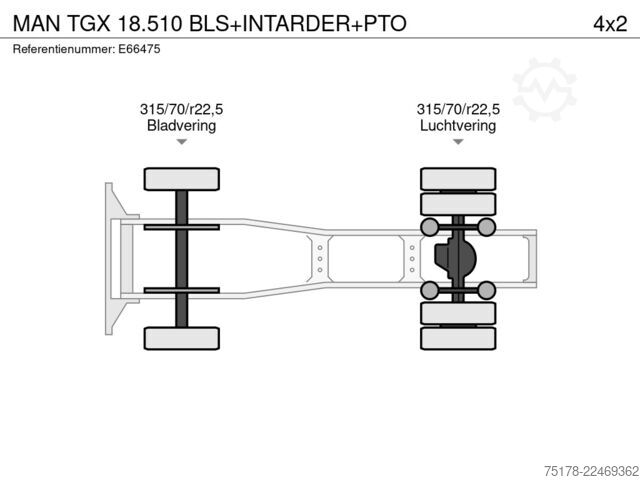 Standard tractor MAN TGX 18.510 BLS - INTARDER