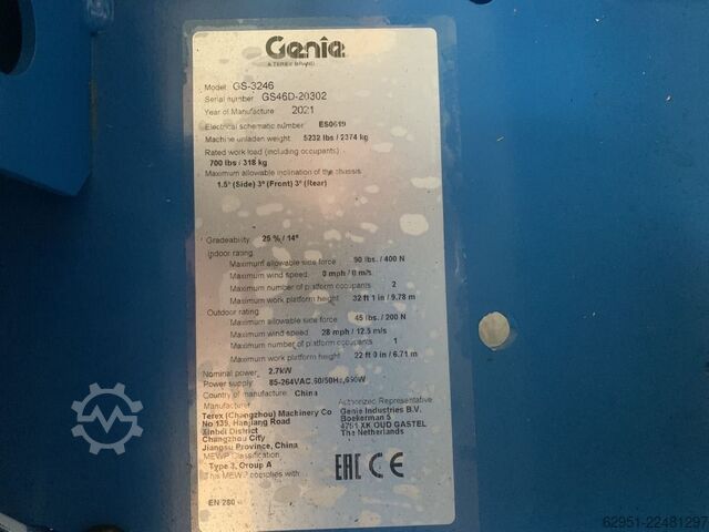 Scissor Lifts Genie GS3246