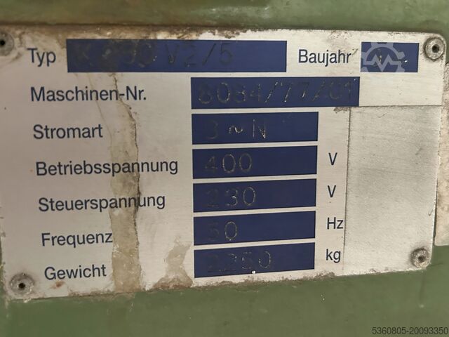Kalibertabelle Battenfeld K230V2/5