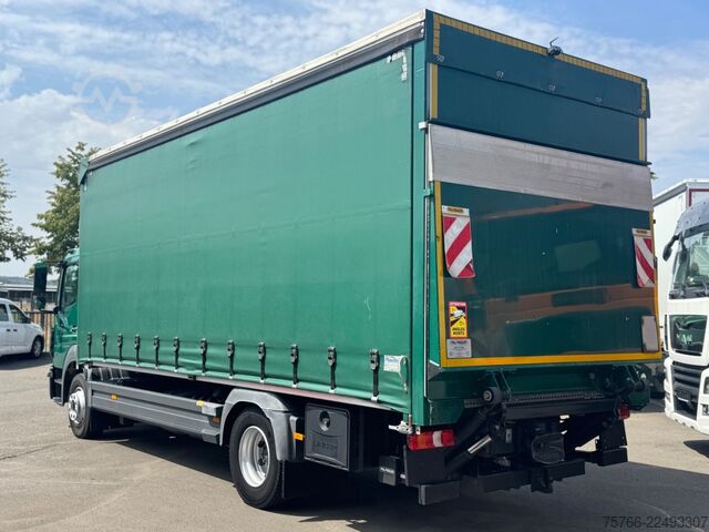 Flatbed truck with tarp MERCEDES-BENZ ATEGO 1527 L / LBW 2,0 T / 2 x AHK / 3 SITZER