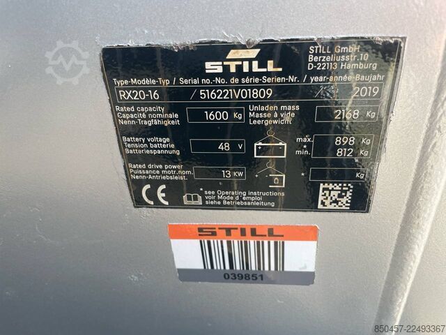 Electric - 3 wheels Still RX20-16 drive-in