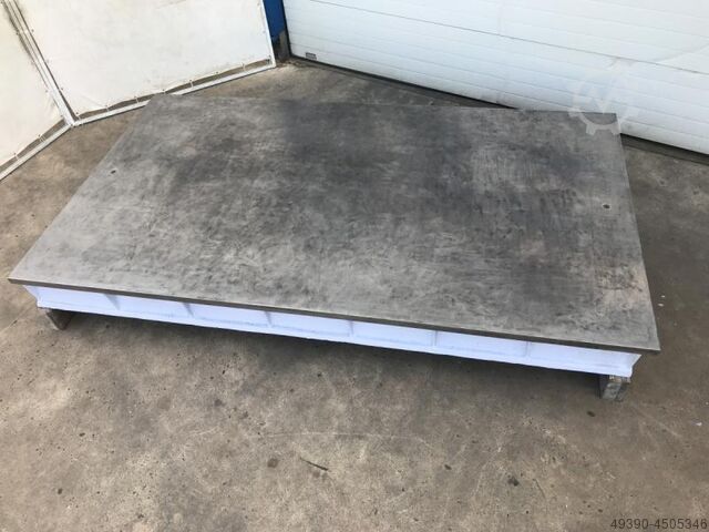 Strongly ribbed straightening and welding plate made of steel cast iron/grey cast iron; heavy straig  3050x2000