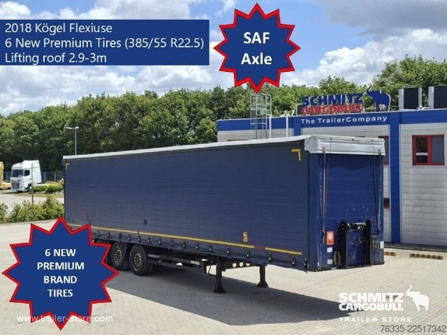 Open semitrailer with tarp Kögel Curtainsider Mega