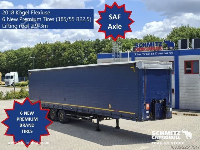 Open semitrailer with tarp Kögel Curtainsider Mega
