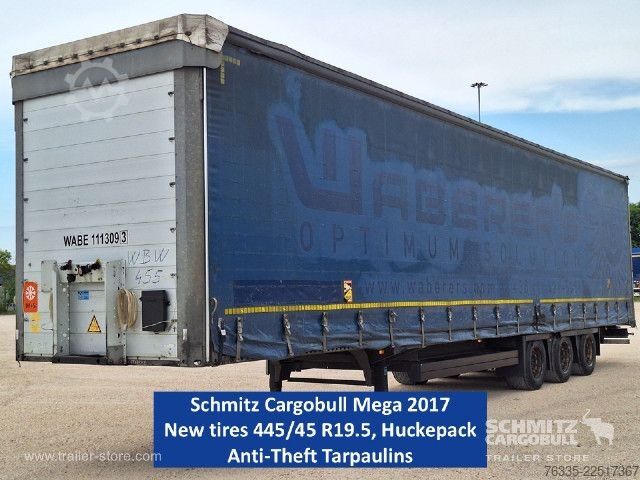 Auflieger mit Pritsche & Plane Schmitz Cargobull Curtainsider Mega