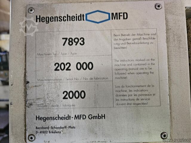 CNC Festwalz-Maschine HEGENSCHEIDT MFD 7893