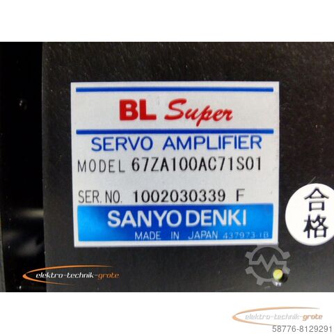 Component Sanyo Denki 67ZA100AC71S01 Servo Amplifier - ! -