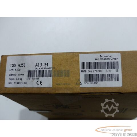 Component  Schneider Automation TSX A250 ALU 154 CPU, 4 MB Modnet1/SFB  !