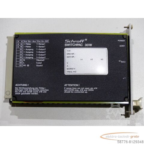 Component Schroff 31006-403 Switchpac 30W