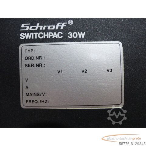 Component Schroff 31006-403 Switchpac 30W