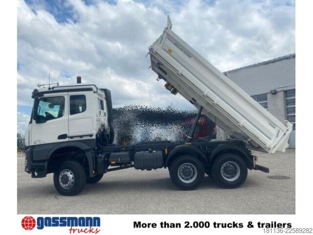 Kipper LKW Mercedes-Benz Arocs 3348 AK 6x6 Meiller 3-S-, Klima-Navi