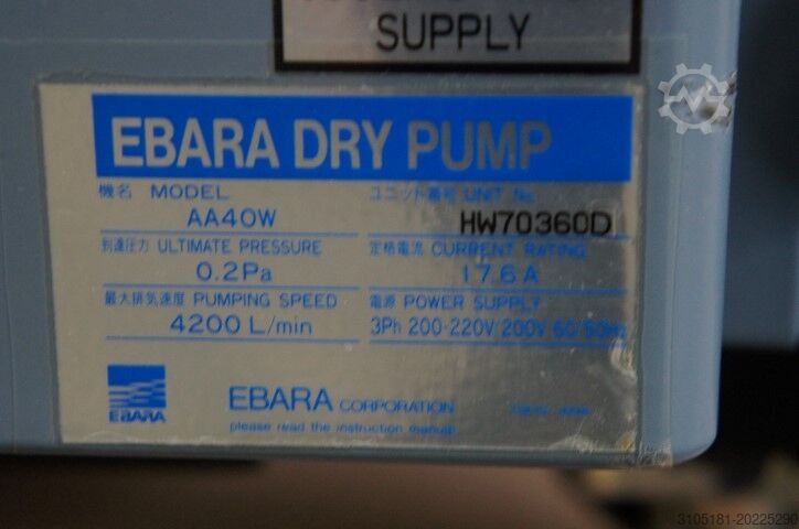 Dry vacuum pump Ebara AA40 WN