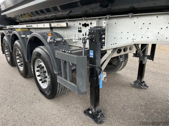 Tipper semitrailer SCHMITZ KIPPMULDE 24M³, STAHL-LIGHT CHASSIS, LIFTACHSE, ROLLPLANE