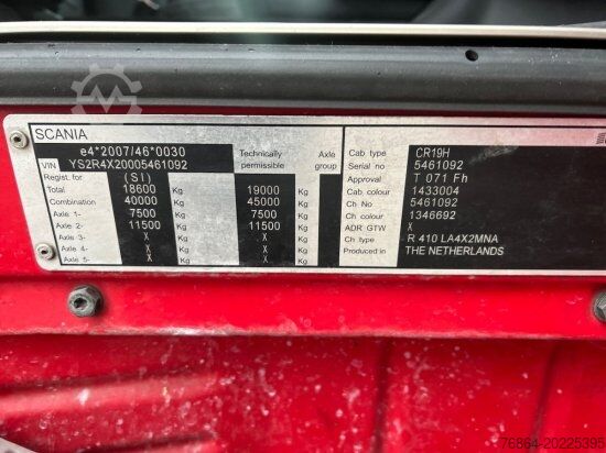 Standard tractor unit SCANIA R410 STREAMLINE ,RETARDER