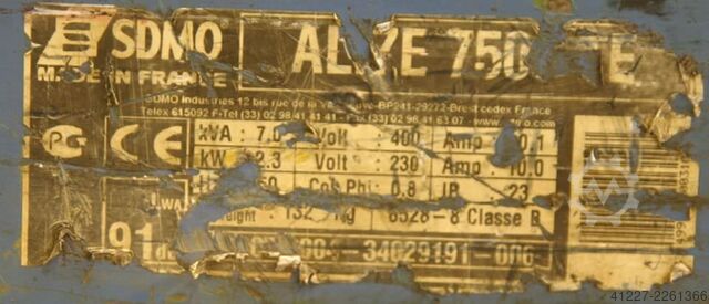 Power generator 7.0 kVA SDMO ALIZE 7500 TE