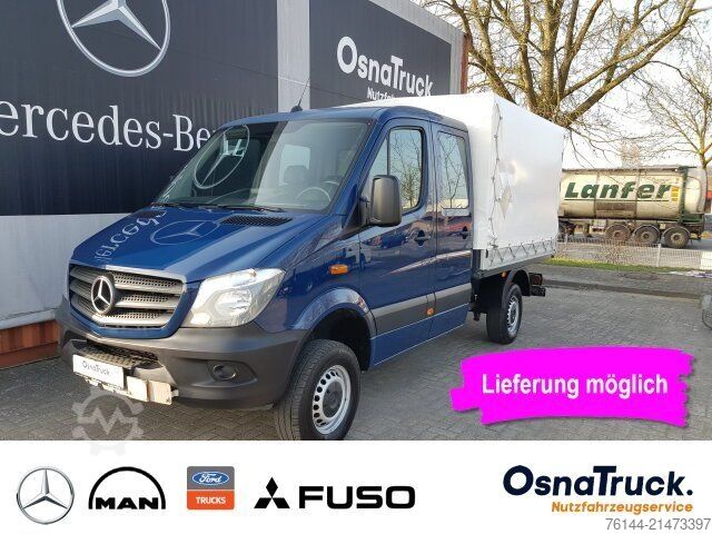 Curtain sider van MERCEDES-BENZ Sprinter 316 CDI Doka 4x4 Allrad Klima, 6-Sitze