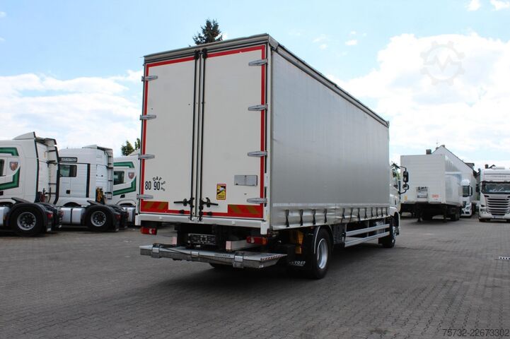 Flatbed truck with tarp Daf CF  320 Plane   Schlafkabine Klima LDW Edscha LBW