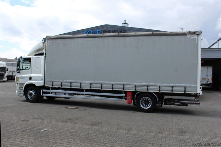 Flatbed truck with tarp Daf CF  320 Plane   Schlafkabine Klima LDW Edscha LBW