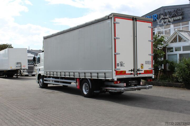 Flatbed truck with tarp Daf CF  320 Plane   Schlafkabine Klima LDW Edscha LBW