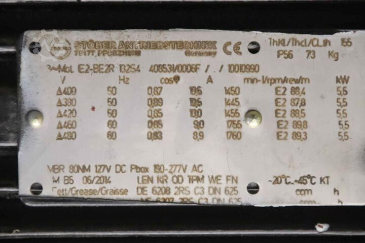 Electric motor 5.5 kW 1445 rpm Stöber E2-BE2R 132S4