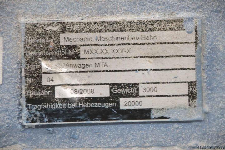 Gleiswagen 20 Tonnen mit Antrieb und Hubzylinder Mechanic Schienenwagen MTA