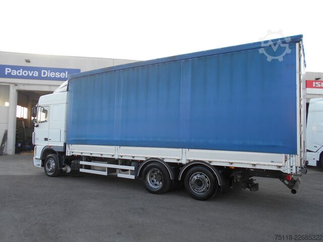 Flatbed truck with tarp DAF XF 105.460 FAN 6x2 CENTINATO
