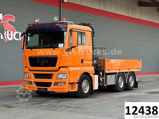 LKW mit Pritsche (offen) MAN TGX 26.480 6x4 Pritsche + HIAB 166E-2 Ladekran