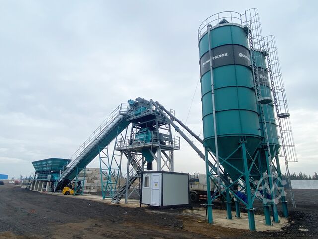 Concrete mixing plant, concrete plant CONSTMACH Concrete Batching Plant 100M3 Stationary Concrete Batching Plant