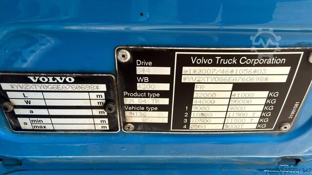Tipper with crane Volvo FMX 460 (BE TRUCK / EURO 6 / 8X4 / TRIDEM / WB ...