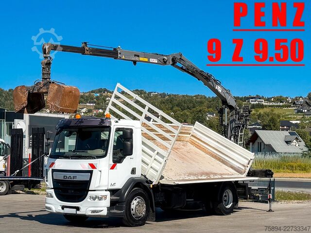 Truck mounted crane DAF LF 310 * Kipper 4,60 m + KRAN / Bordmatic!