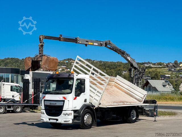 Truck mounted crane DAF LF 310 * Kipper 4,60 m + KRAN / Bordmatic!