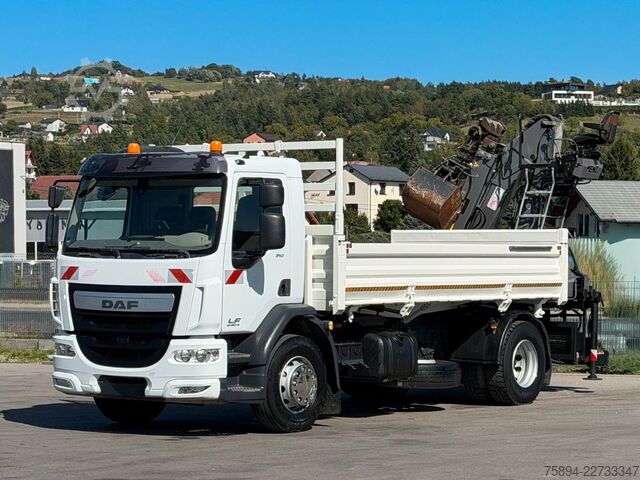 Truck mounted crane DAF LF 310 * Kipper 4,60 m + KRAN / Bordmatic!