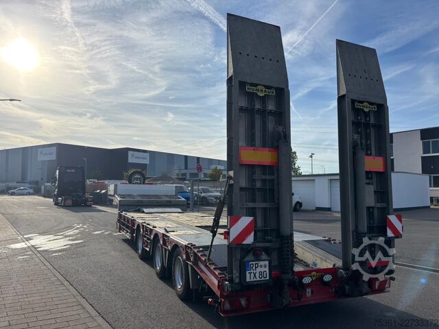 Tieflader-Sattelauflieger HUMBAUR HTS 30 3-Achser Radmulde/Lift+Lenkachs/verzinkt