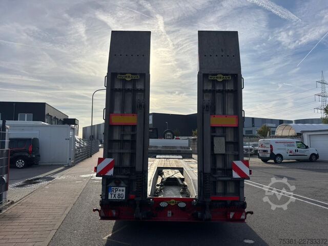 Tieflader-Sattelauflieger HUMBAUR HTS 30 3-Achser Radmulde/Lift+Lenkachs/verzinkt