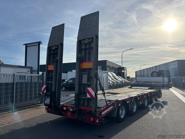 Tieflader-Sattelauflieger HUMBAUR HTS 30 3-Achser Radmulde/Lift+Lenkachs/verzinkt