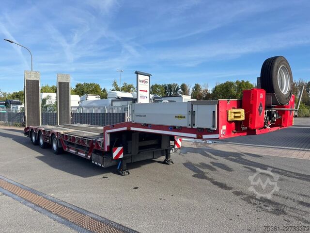 Tieflader-Sattelauflieger HUMBAUR HTS 30 3-Achser Radmulde/Lift+Lenkachs/verzinkt