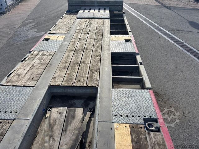 Tieflader-Sattelauflieger HUMBAUR HTS 30 3-Achser Radmulde/Lift+Lenkachs/verzinkt