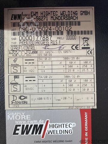 MIG / MAG Impuls Schutzgasschweißgerät, Pulsmaschine, Puls Schweißgerät, Pulsgerät, Schweißmaschine, EWM Phoenix 301 Progress Puls Force Arc