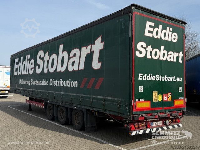 Open semitrailer with tarp Schmitz Cargobull Curtainsider Mega